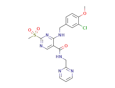 4-[(3-chloro-4-methoxybenzyl)amino]-2-methanesulfonyl-N-(2-pyrimidinylmethyl)-5-pyrimidinecarboxamide